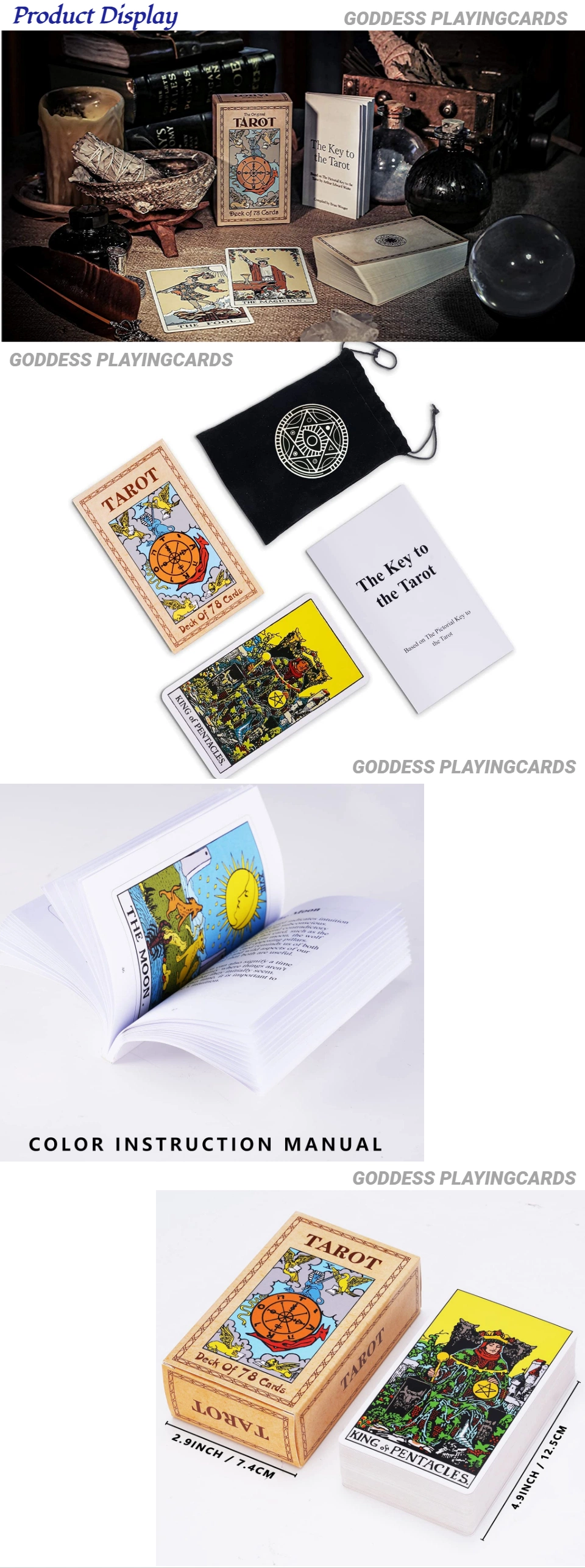 Gold Edged Tarot Cards Custom Printed Oracle Cards